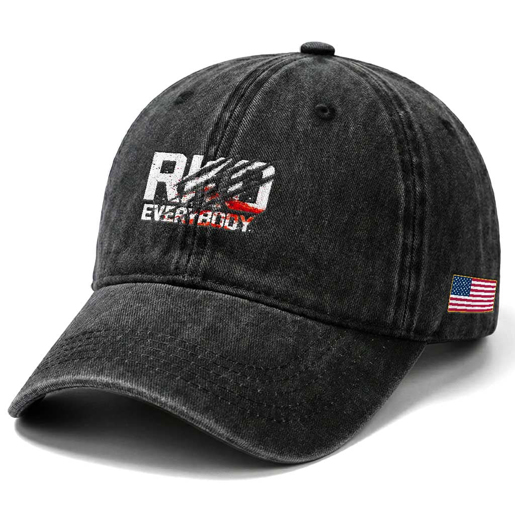 RKO Everybody Washed Cotton Baseball Cap Grunge Blood Stained Scratch Mark TS11 Print Your Wear