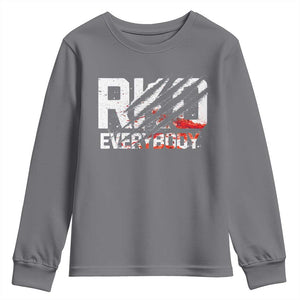 RKO Everybody Youth Sweatshirt Grunge Blood Stained Scratch Mark TS11 Charcoal Print Your Wear
