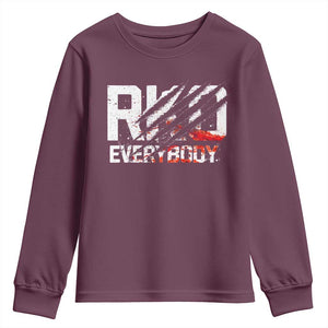 RKO Everybody Youth Sweatshirt Grunge Blood Stained Scratch Mark TS11 Maroon Print Your Wear