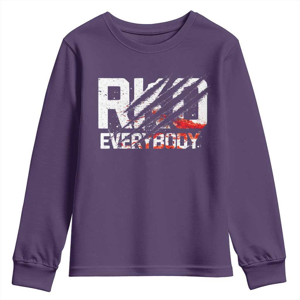 RKO Everybody Youth Sweatshirt Grunge Blood Stained Scratch Mark TS11 Purple Print Your Wear