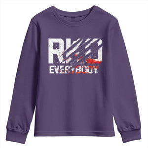 RKO Everybody Youth Sweatshirt Grunge Blood Stained Scratch Mark TS11 Purple Print Your Wear