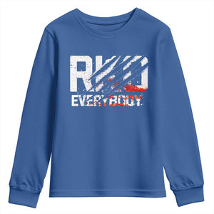 RKO Everybody Youth Sweatshirt Grunge Blood Stained Scratch Mark TS11 Royal Blue Print Your Wear