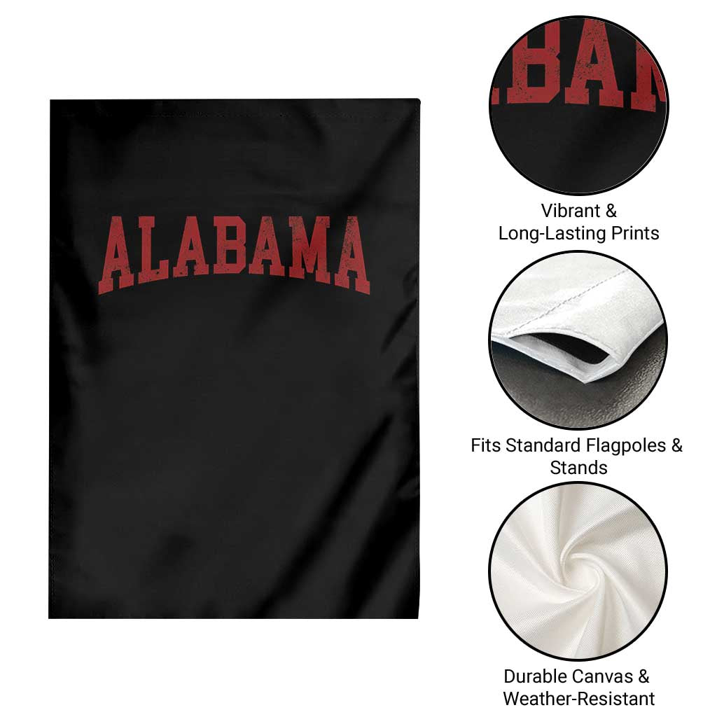 Alabama Fan Garden Flag Red Bold Sport State Letters Game Day TS11 Print Your Wear