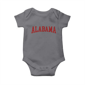 Alabama Fan Baby Onesie Red Bold Sport State Letters Game Day TS11 Charcoal Print Your Wear