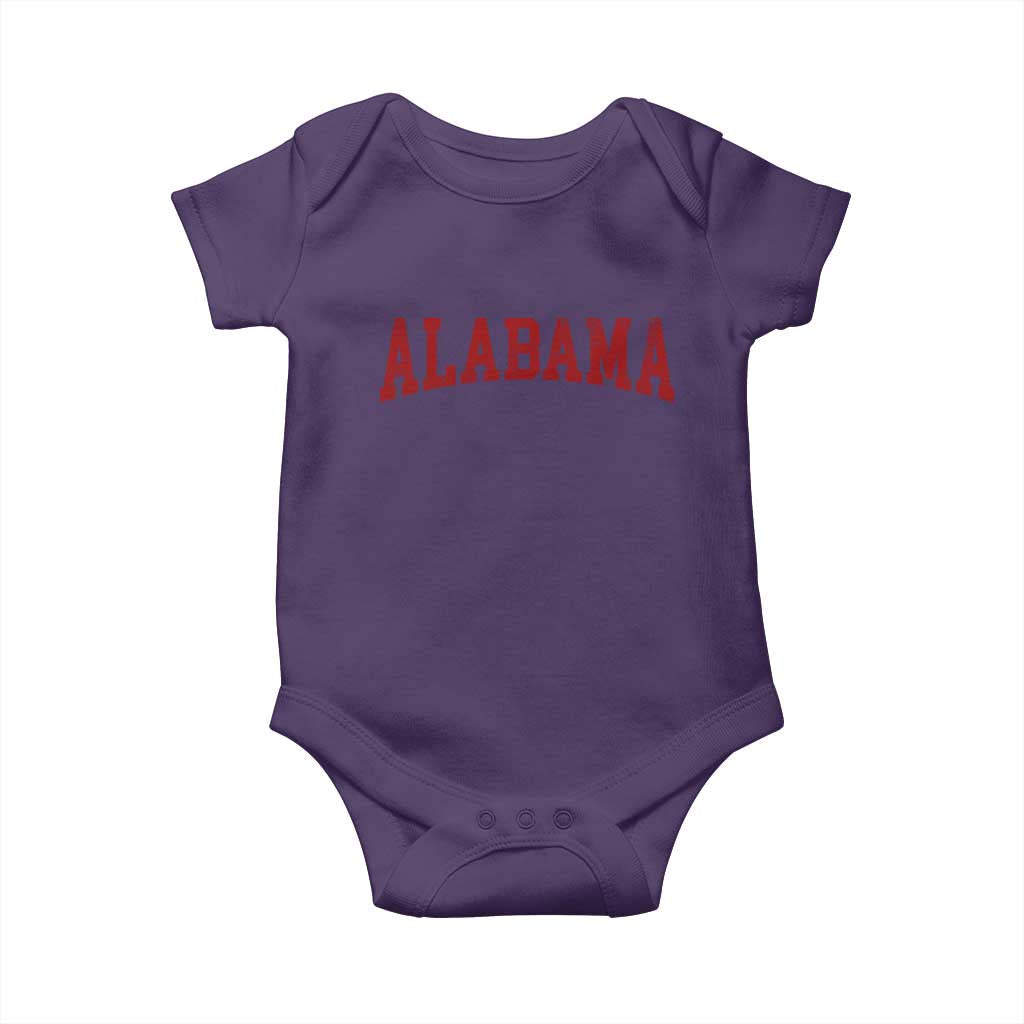 Alabama Fan Baby Onesie Red Bold Sport State Letters Game Day TS11 Purple Print Your Wear