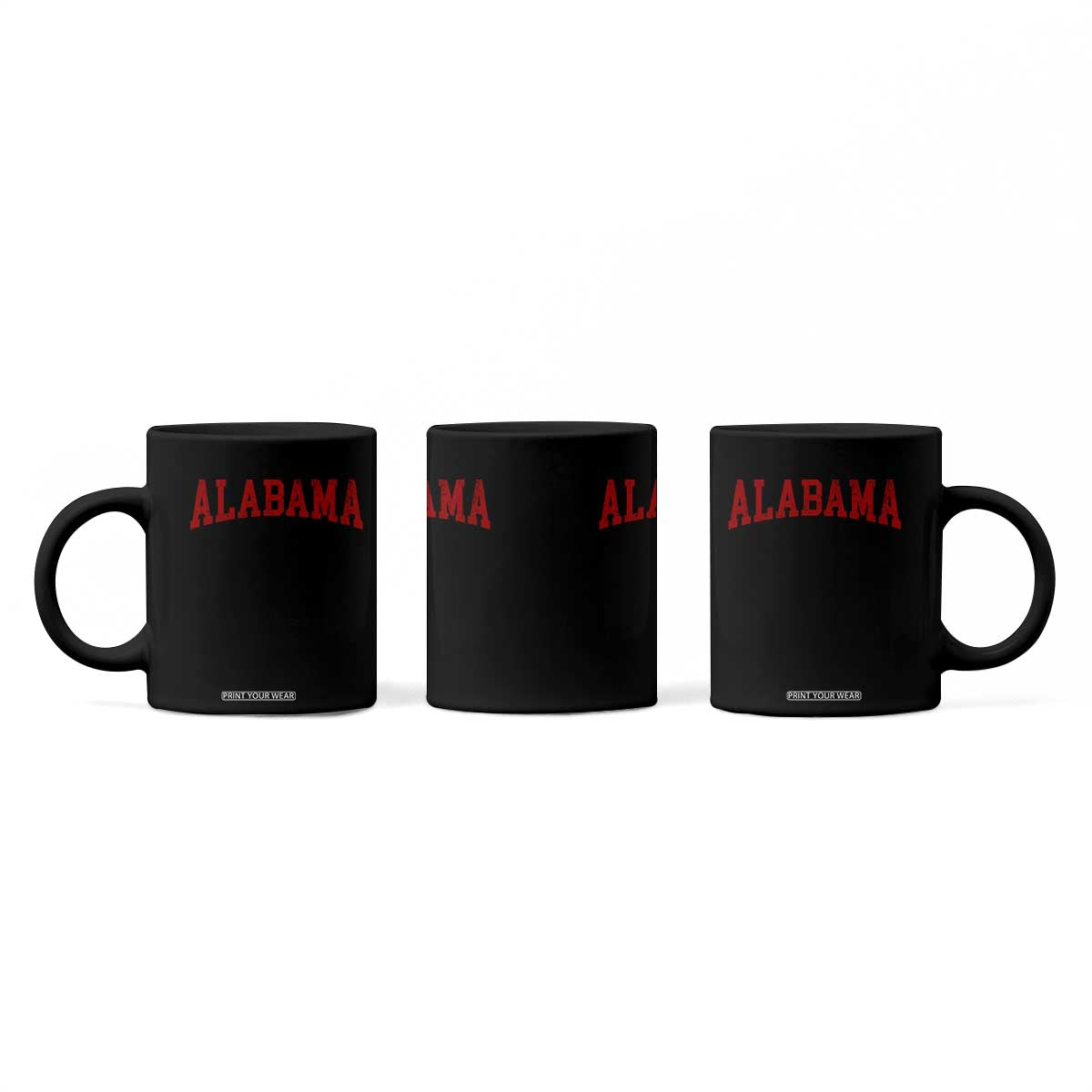Alabama Fan Coffee Mug Red Bold Sport State Letters Game Day TS11 Print Your Wear