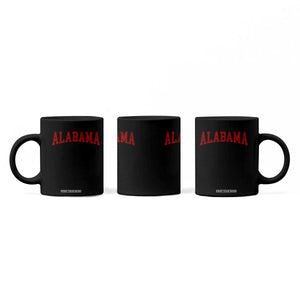 Alabama Fan Coffee Mug Red Bold Sport State Letters Game Day TS11 Print Your Wear