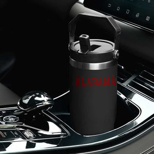Alabama Fan Flip Straw Tumbler Red Bold Sport State Letters Game Day TS11 Print Your Wear
