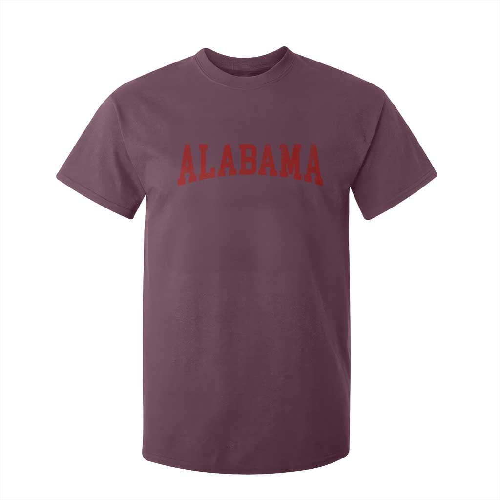 Alabama Fan T Shirt For Kid Red Bold Sport State Letters Game Day TS11 Maroon Print Your Wear