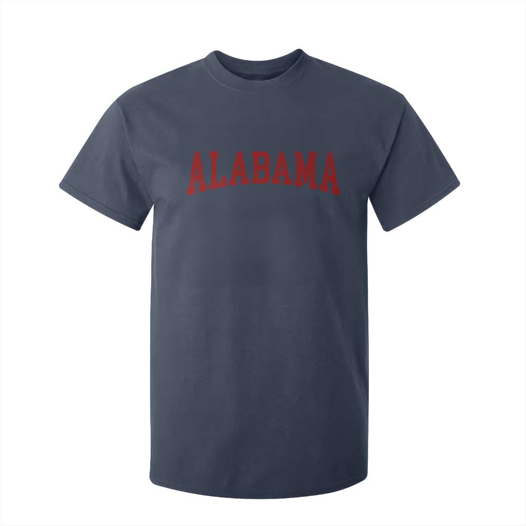 Alabama Fan T Shirt For Kid Red Bold Sport State Letters Game Day TS11 Navy Print Your Wear