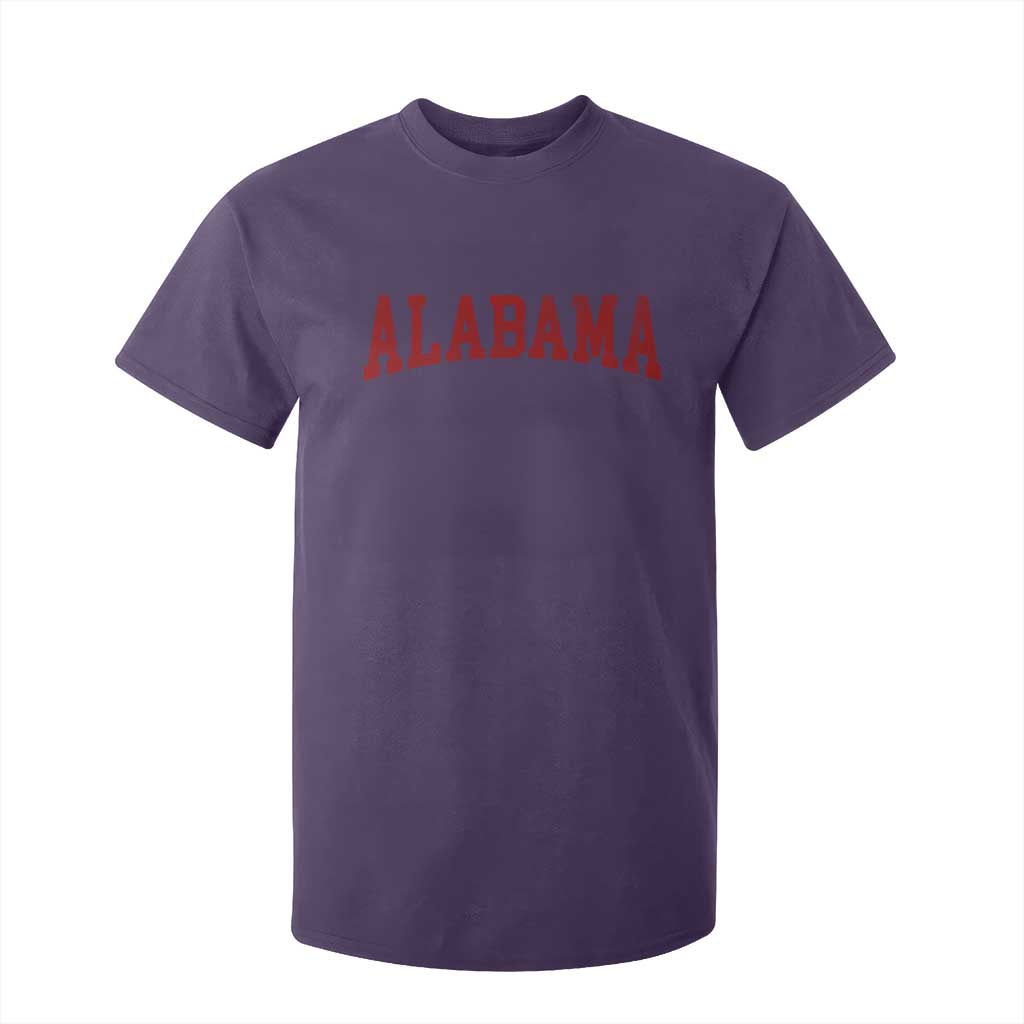 Alabama Fan T Shirt For Kid Red Bold Sport State Letters Game Day TS11 Purple Print Your Wear