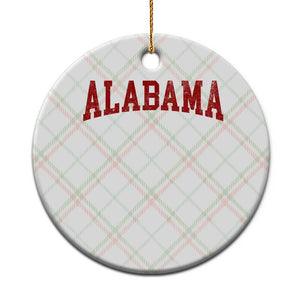 Alabama Fan Ceramic Ornament Red Bold Sport State Letters Game Day TS11 1pc Christmas Plaid Print Your Wear