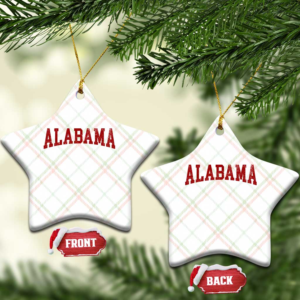 Alabama Fan Ceramic Ornament Red Bold Sport State Letters Game Day TS11 Print Your Wear