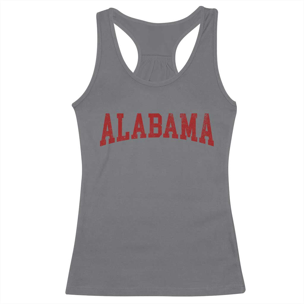 Alabama Fan Racerback Tank Top Red Bold Sport State Letters Game Day TS11 Charcoal Print Your Wear