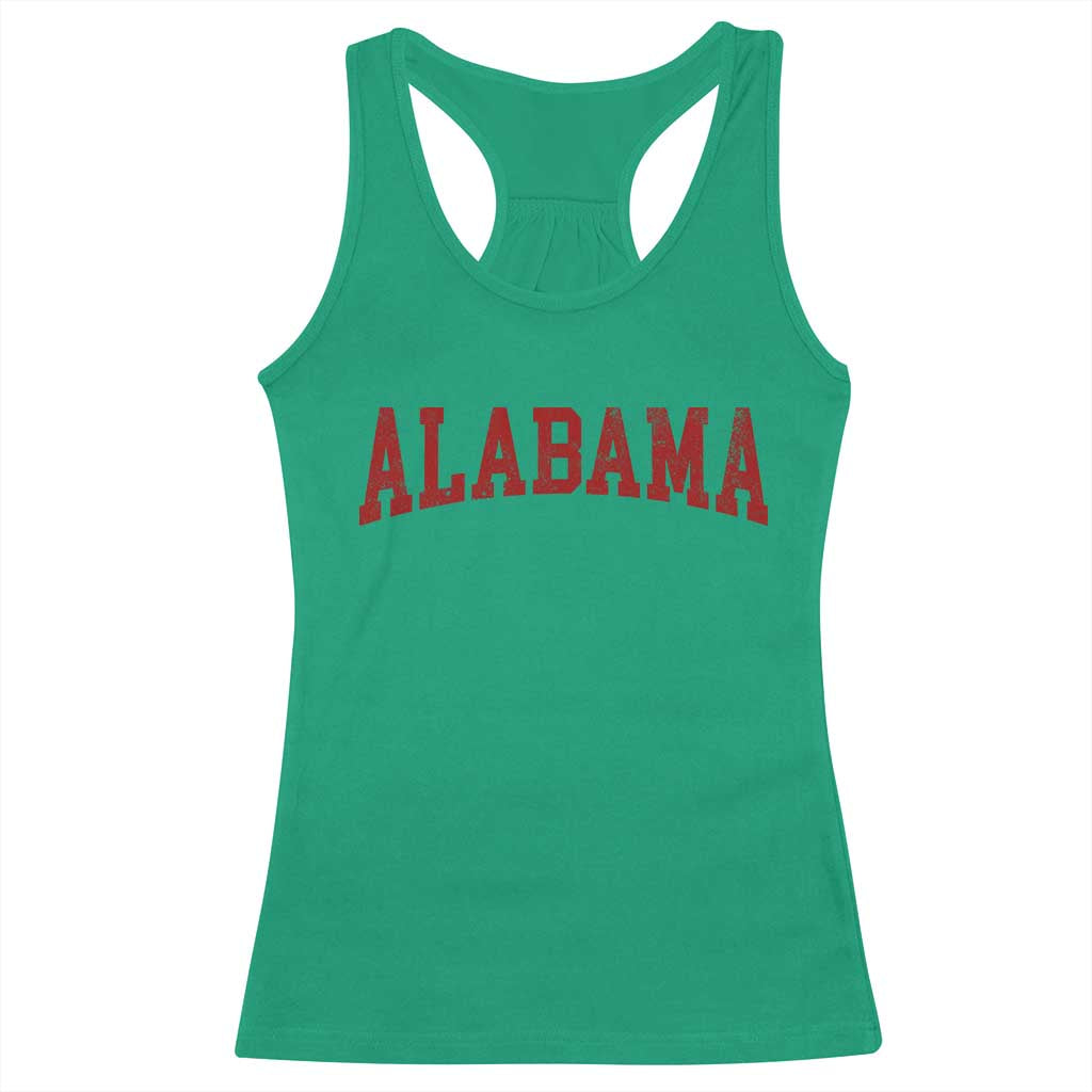 Alabama Fan Racerback Tank Top Red Bold Sport State Letters Game Day TS11 Irish Green Print Your Wear