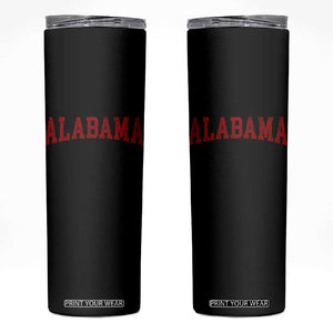 Alabama Fan Skinny Tumbler Red Bold Sport State Letters Game Day TS11 Black Print Your Wear