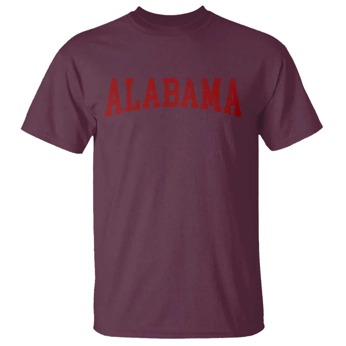 Alabama Fan T Shirt Red Bold Sport State Letters Game Day TS11 Maroon Print Your Wear