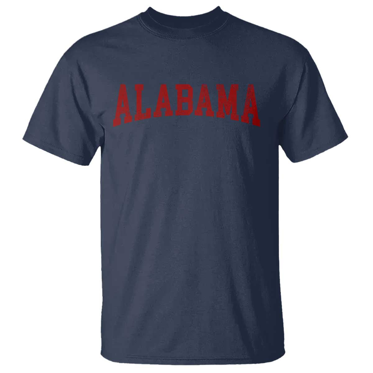 Alabama Fan T Shirt Red Bold Sport State Letters Game Day TS11 Navy Print Your Wear