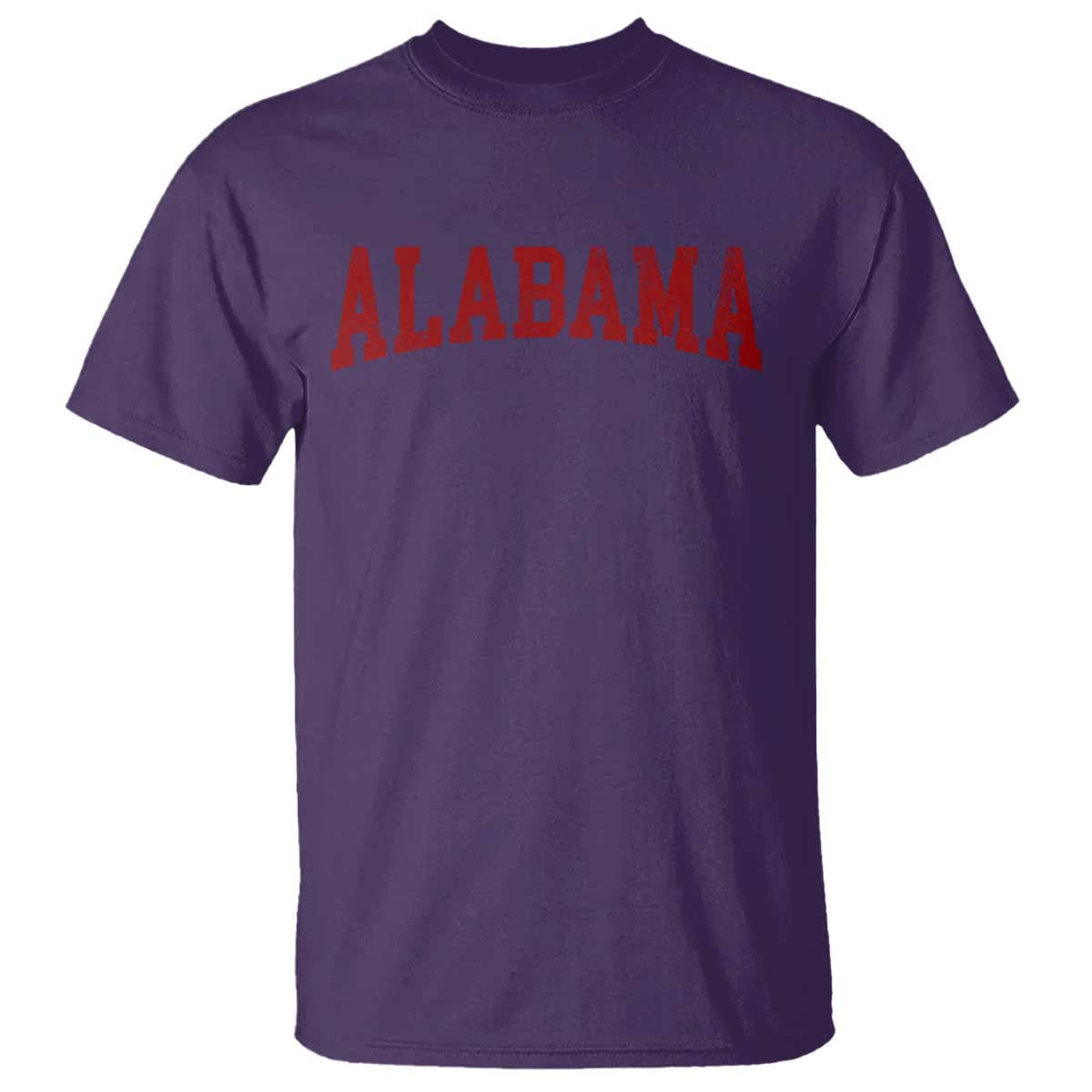 Alabama Fan T Shirt Red Bold Sport State Letters Game Day TS11 Purple Print Your Wear