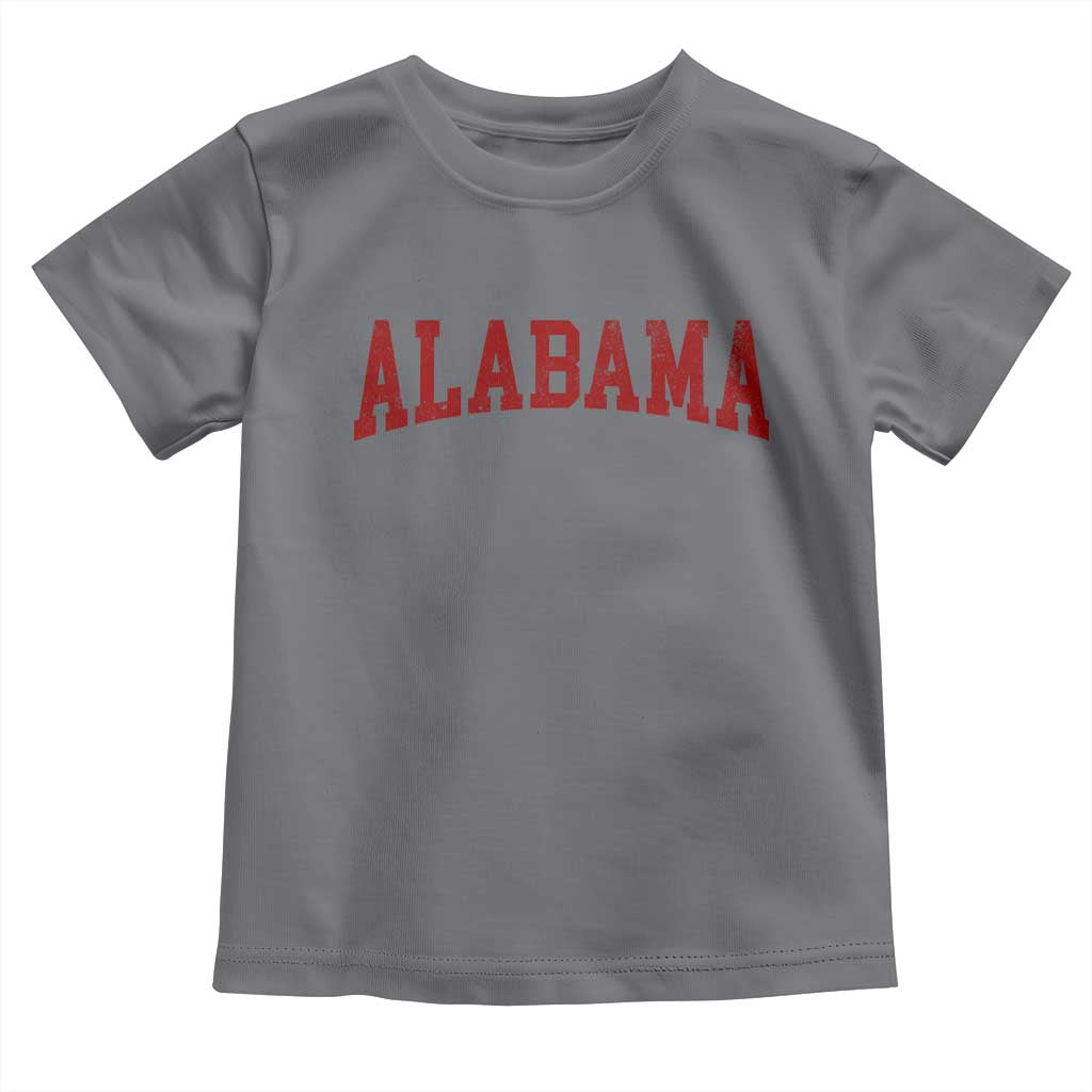 Alabama Fan Toddler T Shirt Red Bold Sport State Letters Game Day TS11 Charcoal Print Your Wear