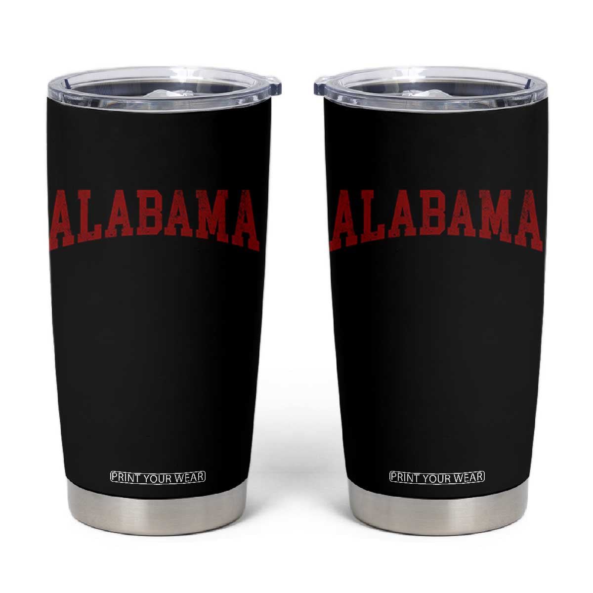 Alabama Fan Tumbler Cup Red Bold Sport State Letters Game Day TS11 Black Print Your Wear