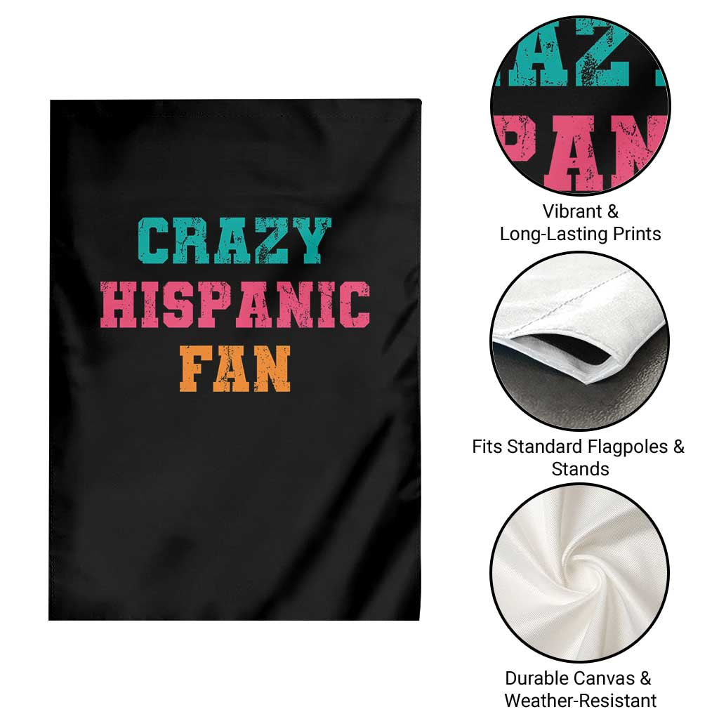 Crazy Hispanic Fan Garden Flag Funny Latino Basketball Quote TS11 Print Your Wear