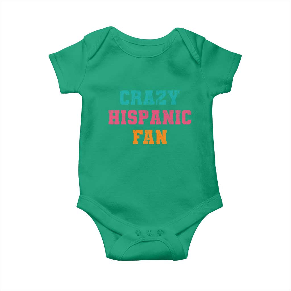 Crazy Hispanic Fan Baby Onesie Funny Latino Basketball Quote TS11 Irish Green Print Your Wear