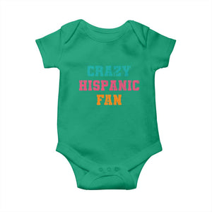 Crazy Hispanic Fan Baby Onesie Funny Latino Basketball Quote TS11 Irish Green Print Your Wear