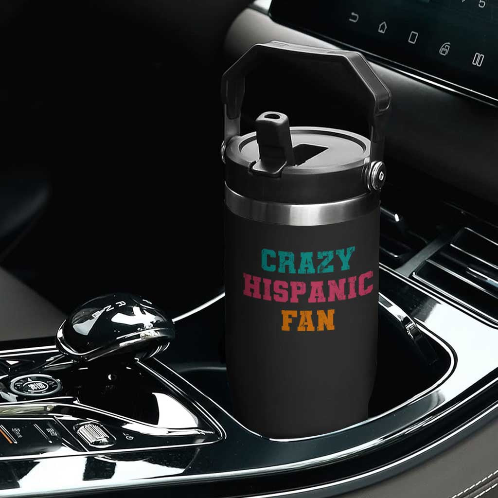 Crazy Hispanic Fan Flip Straw Tumbler Funny Latino Basketball Quote TS11 Print Your Wear