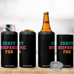 Crazy Hispanic Fan 4 in 1 Can Cooler Tumbler Funny Latino Basketball Quote TS11 Print Your Wear
