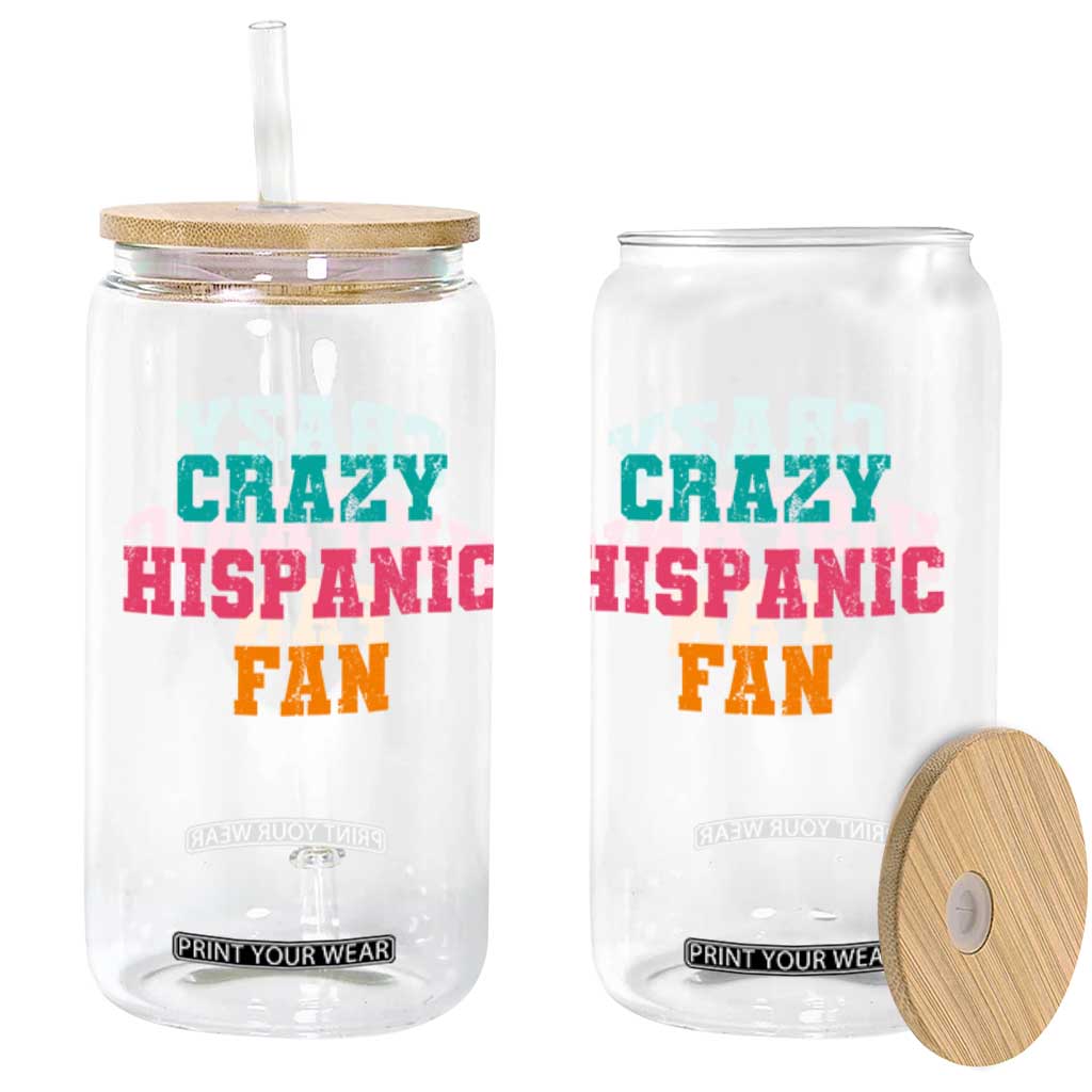 Crazy Hispanic Fan Glass Can Funny Latino Basketball Quote TS11 Print Your Wear