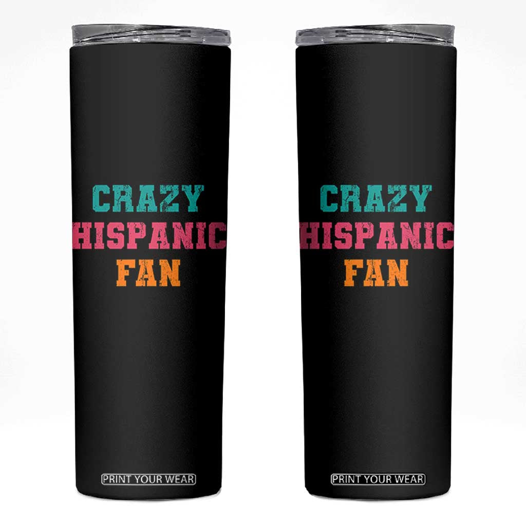Crazy Hispanic Fan Skinny Tumbler Funny Latino Basketball Quote TS11 Black Print Your Wear