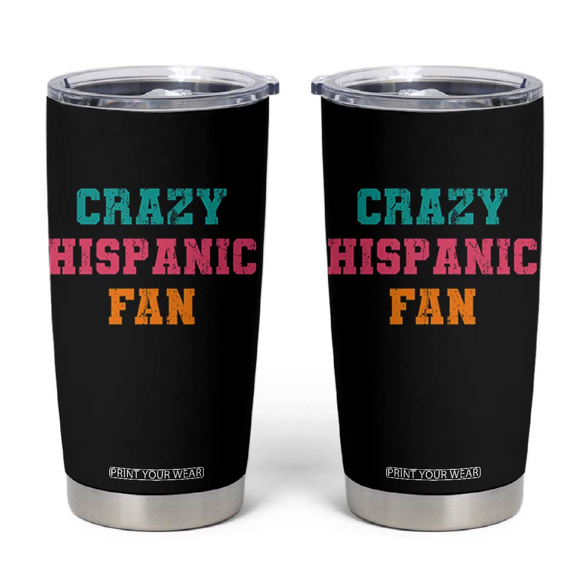 Crazy Hispanic Fan Tumbler Cup Funny Latino Basketball Quote TS11 Black Print Your Wear