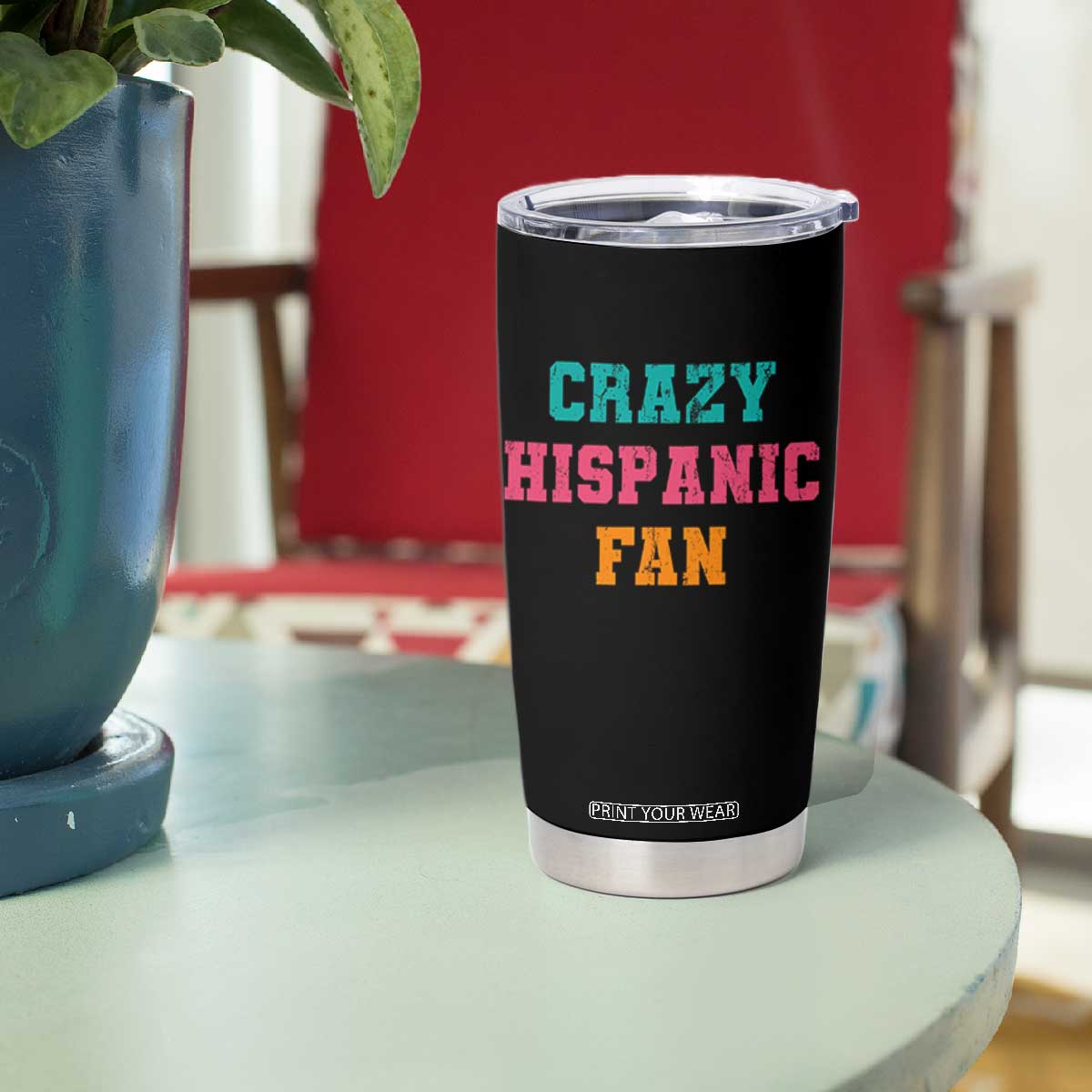 Crazy Hispanic Fan Tumbler Cup Funny Latino Basketball Quote TS11 Print Your Wear