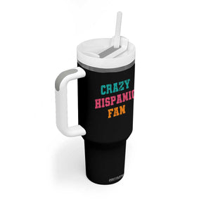 Crazy Hispanic Fan Tumbler With Handle Funny Latino Basketball Quote TS11 Print Your Wear