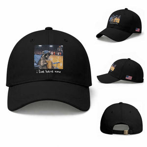 Basketball Raccoon I Live Here Now Baseball Cap Funny Trash Panda Drinking Iced Coffee Basketball Court TS11 Baseball Cap Universal Fit Black Print Your Wear