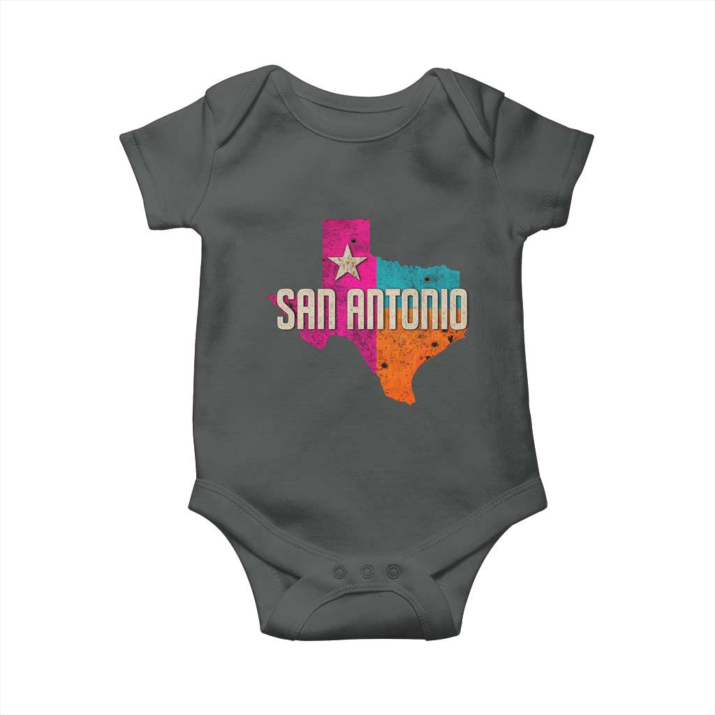 San Antonio Texas TX Fiesta Sports For Latino Fans Baby Onesie TS11 Dark Heather Print Your Wear