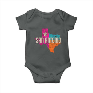 San Antonio Texas TX Fiesta Sports For Latino Fans Baby Onesie TS11 Dark Heather Print Your Wear