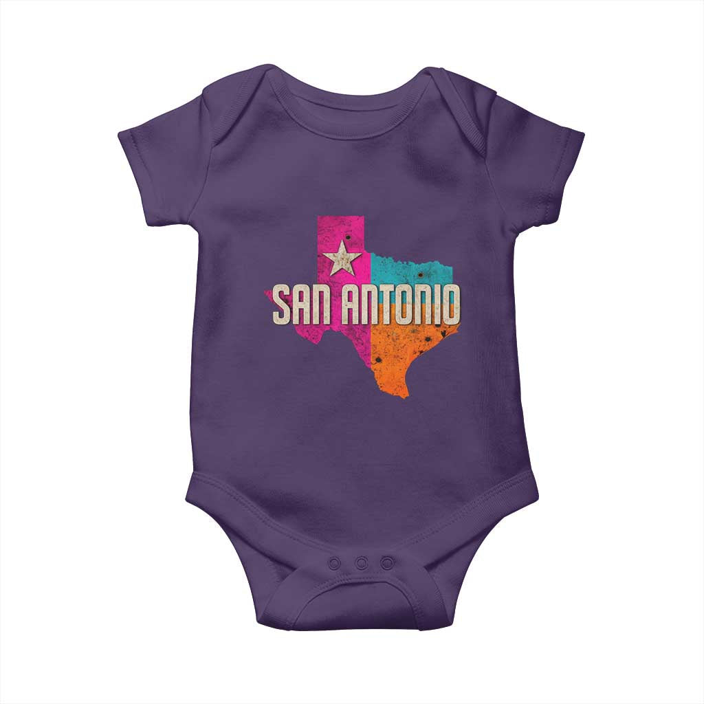 San Antonio Texas TX Fiesta Sports For Latino Fans Baby Onesie TS11 Purple Print Your Wear