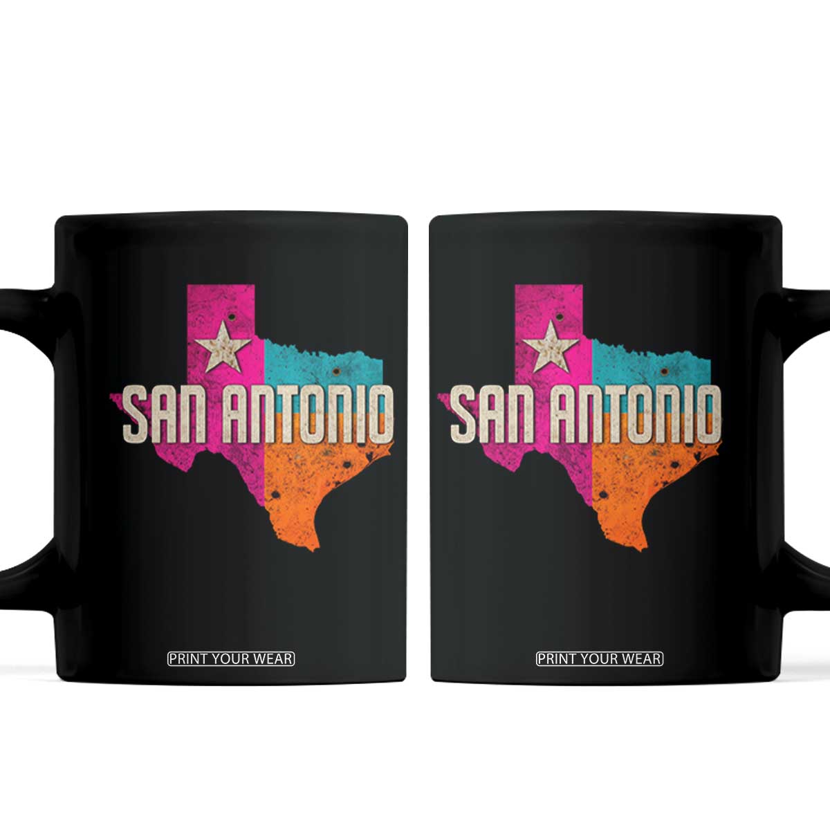 San Antonio Texas TX Fiesta Sports For Latino Fans Coffee Mug TS11 Black Print Your Wear