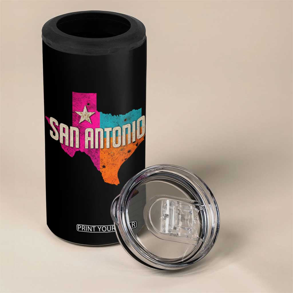 San Antonio Texas TX Fiesta Sports For Latino Fans 4 in 1 Can Cooler Tumbler TS11 Print Your Wear