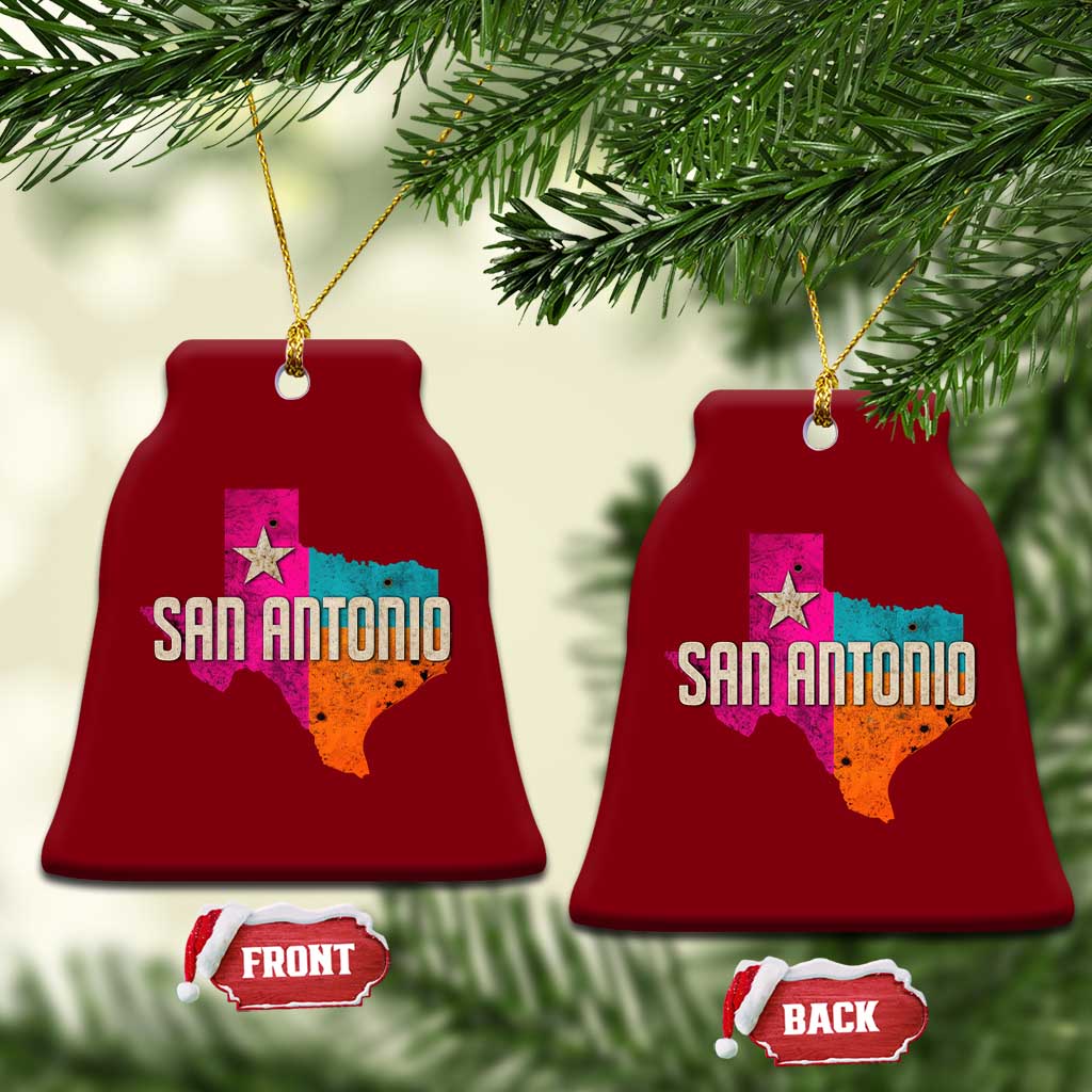 San Antonio Texas TX Fiesta Sports For Latino Fans Ceramic Ornament TS11 Print Your Wear