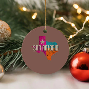 San Antonio Texas TX Fiesta Sports For Latino Fans Ceramic Ornament TS11 1pc Mocha Print Your Wear