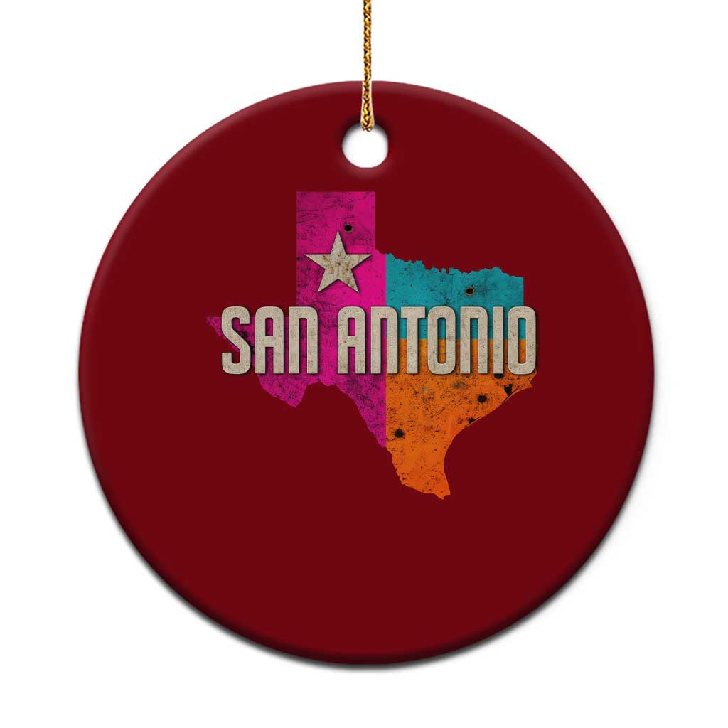 San Antonio Texas TX Fiesta Sports For Latino Fans Ceramic Ornament TS11 1pc Red Print Your Wear