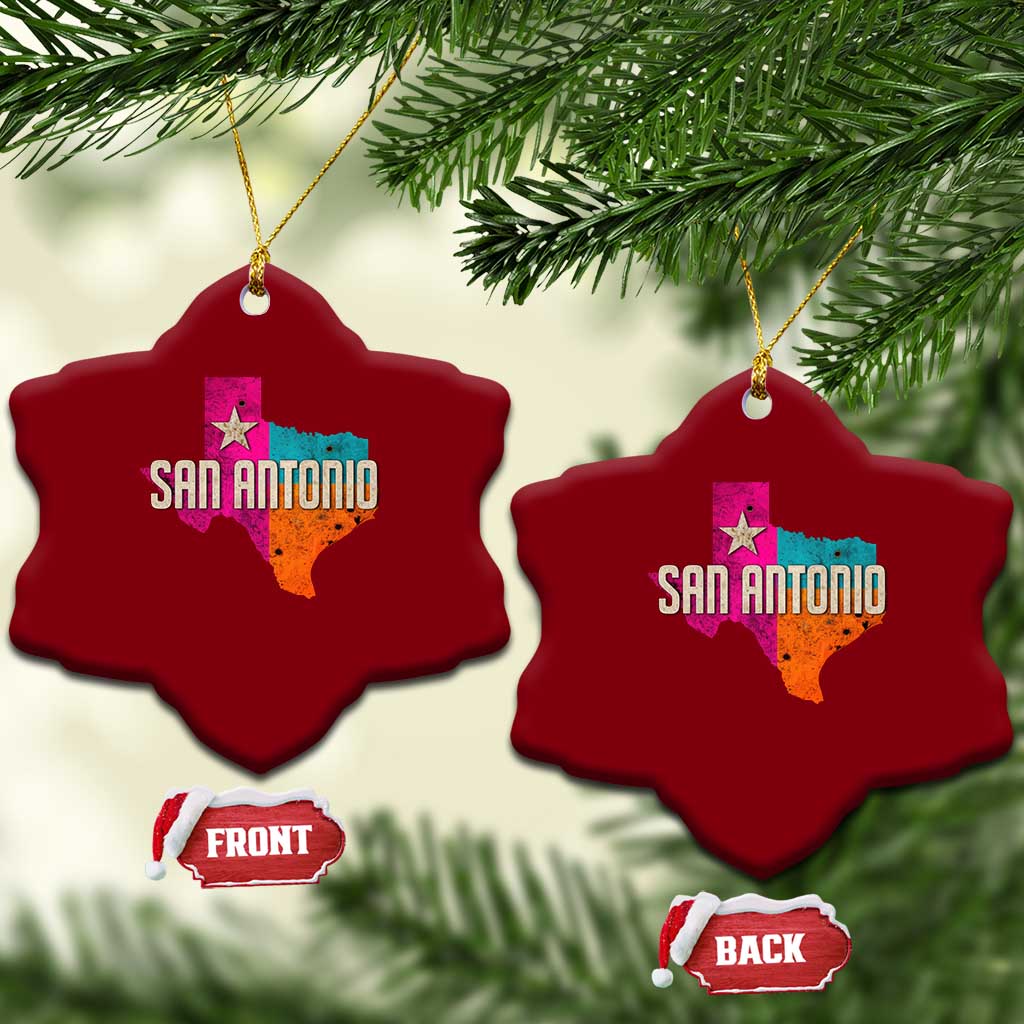 San Antonio Texas TX Fiesta Sports For Latino Fans Ceramic Ornament TS11 Print Your Wear