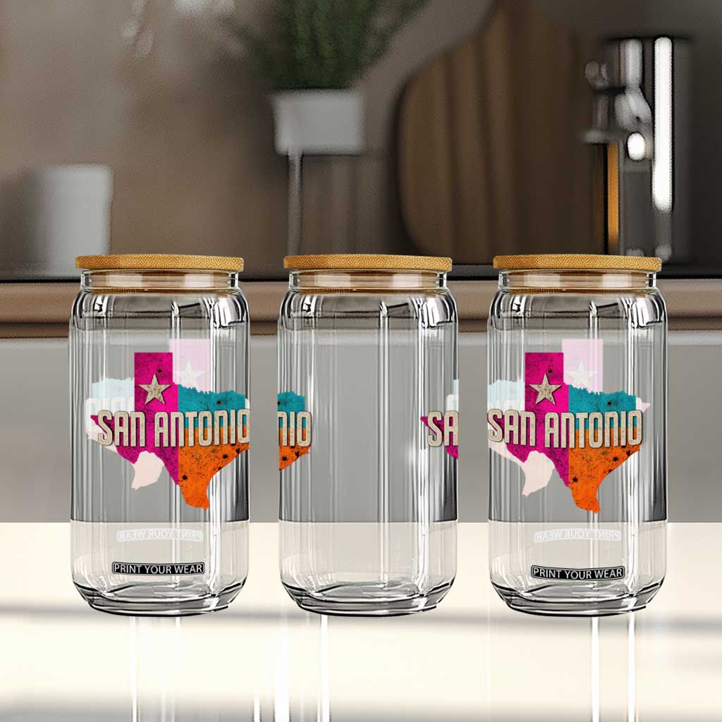 San Antonio Texas TX Fiesta Sports For Latino Fans Glass Can TS11 Print Your Wear