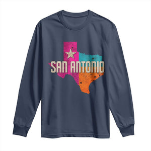San Antonio Texas TX Fiesta Sports For Latino Fans Long Sleeve Shirt TS11 Navy Print Your Wear