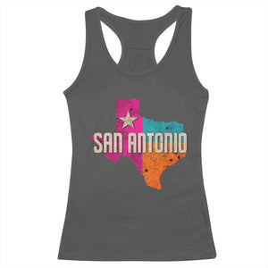 San Antonio Texas TX Fiesta Sports For Latino Fans Racerback Tank Top TS11 Dark Heather Print Your Wear