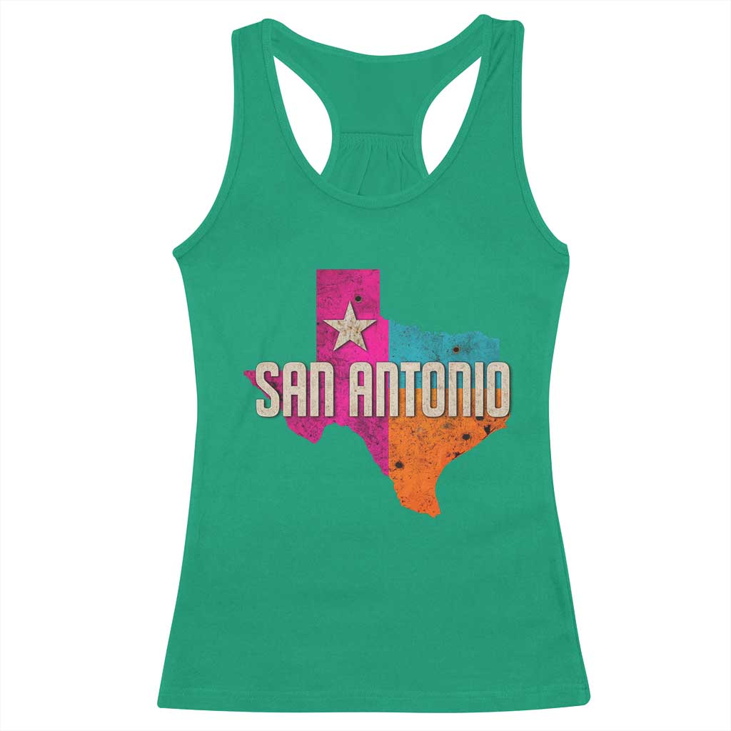 San Antonio Texas TX Fiesta Sports For Latino Fans Racerback Tank Top TS11 Irish Green Print Your Wear