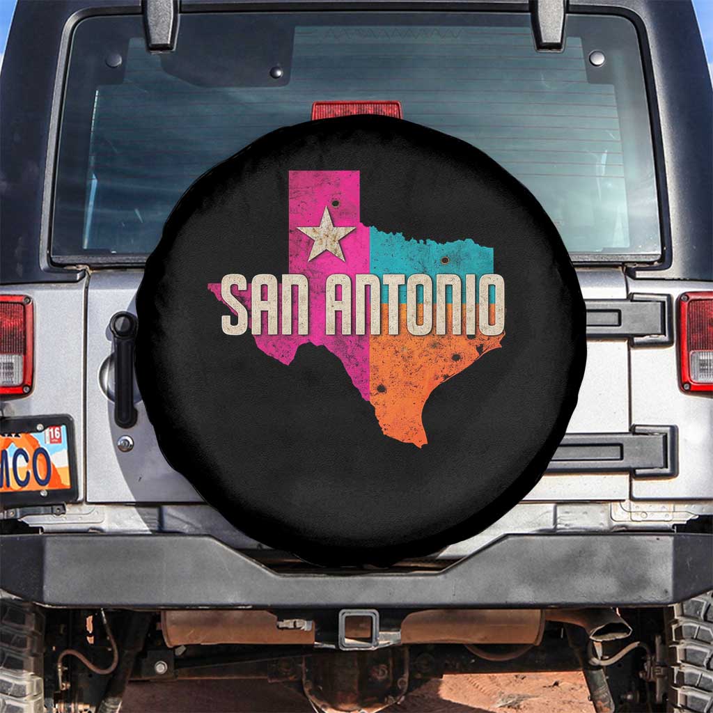 San Antonio Texas TX Fiesta Sports For Latino Fans Spare Tire Cover TS11 No hole Black Print Your Wear